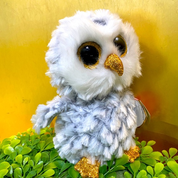 Ty BEANIE BOOS NWT 2019 COLLECTiON OWLETTE OWL BIRTHDAY APRIL 20 GLITTERY EYES - Picture 10 of 12